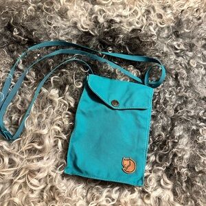Fjallraven Turquoise Crossbody Bag with Fox Emblem